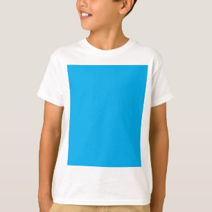 Solider Cyan-Blauer Hintergrund Minimalistischer T-Shirt