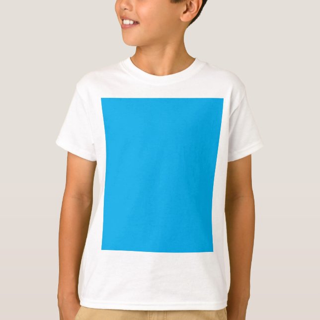 Solider Cyan-Blauer Hintergrund | Minimalistischer T-Shirt (Vorderseite)
