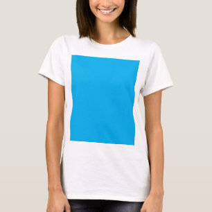Solider Cyan-Blauer Hintergrund Minimalistischer T-Shirt
