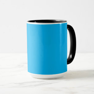 Solider Cyan-Blauer Hintergrund Minimalistischer Tasse