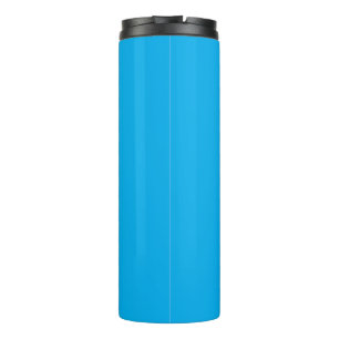 Solider Cyan-Blauer Hintergrund Minimalistischer Thermosbecher