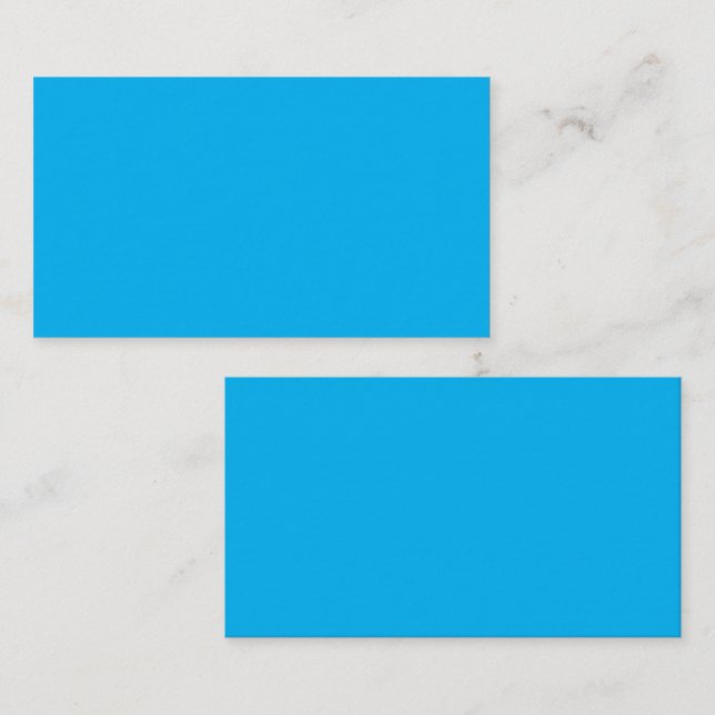 Solider Cyan-Blauer Hintergrund  Visitenkarte (Vorne/Hinten)