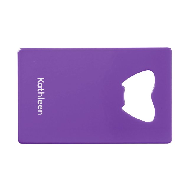 Solider Flaschenöffner mit violettem Hintergrund,  (Vorderseite (Horizontal))