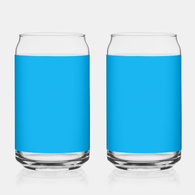 Solider leuchtend blauer Hintergrund Dosenglas (Vorderseite)
