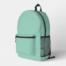 Solider mintgrüner Hintergrund Bedruckter Rucksack