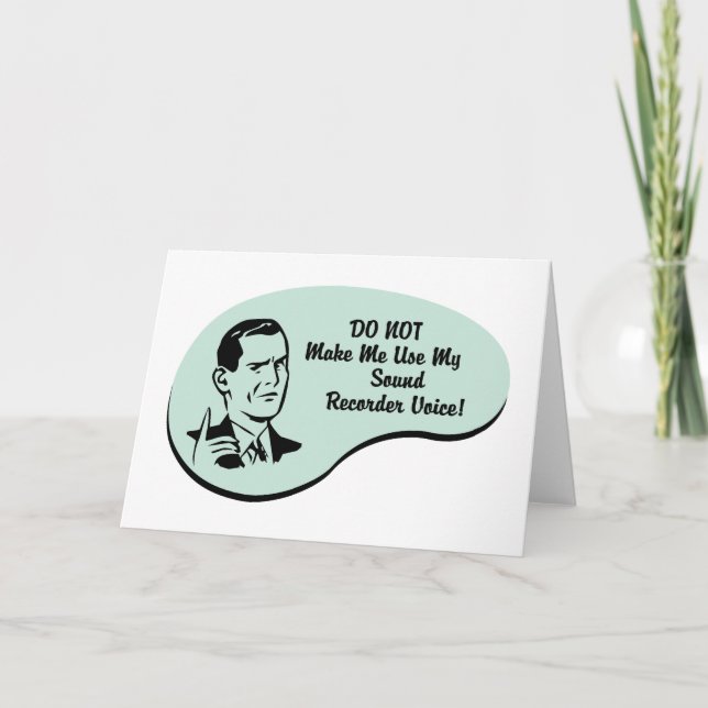 Solider Recorder-Stimme Karte (Vorderseite)