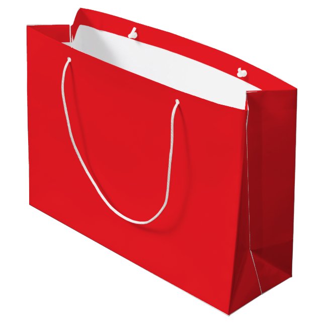 Solider roter Hintergrund  Große Geschenktüte (Rückseite Schrägansicht)