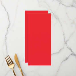 Solider roter Hintergrund  Menükarte