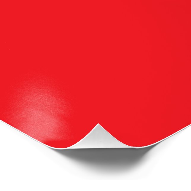 Solider roter Hintergrund  Poster (Ecke)