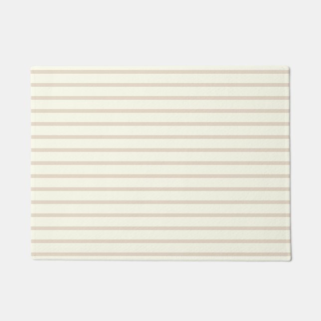 Solides Elfenbein und Mandelfarbiges minimalistisc Fußmatte (Vorderseite)