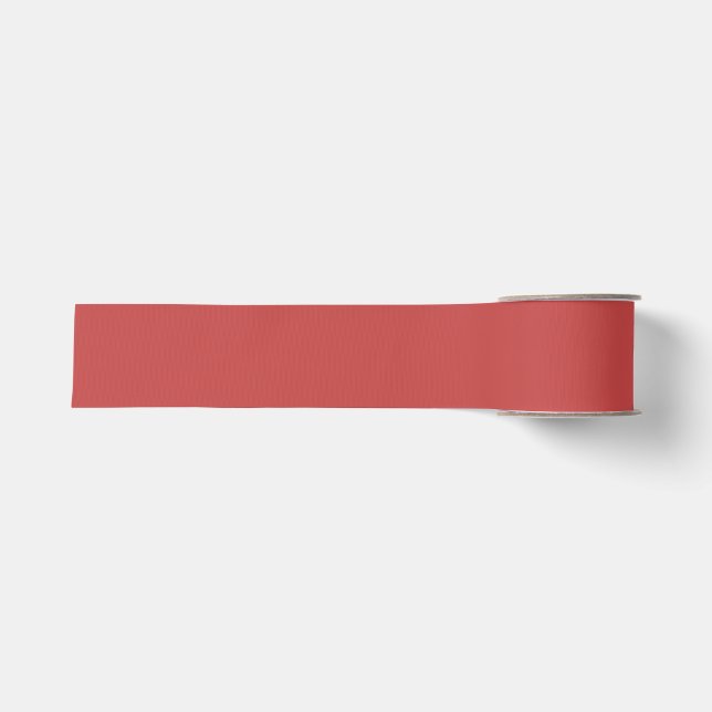 Solides Erdbeer-Rotband Ripsband (Vorderseite)
