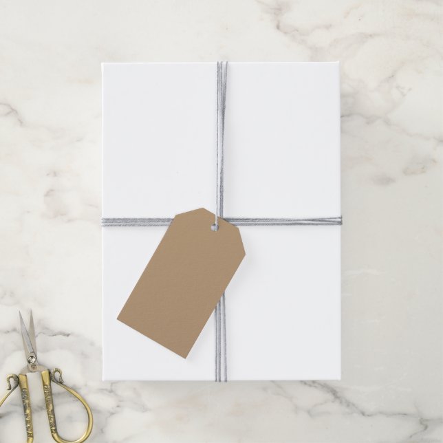 Solides Grau Orange Geschenkanhänger (Mit Garn)