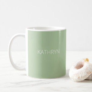 solides Salbeigrün natürlich Kaffeetasse