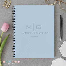 Solides Sanftes Himmel Hell Pastell Babyblau Farbe Notizbuch