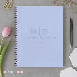 Solides Sanftes Himmel Hell Pastell Babyblau Farbe Notizbuch