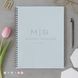 Solides Sanftes Himmel Hell Pastell Babyblau Farbe Notizbuch