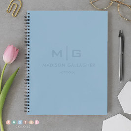 Solides Sanftes Himmel Pastell Babyblau Farbe Notizbuch