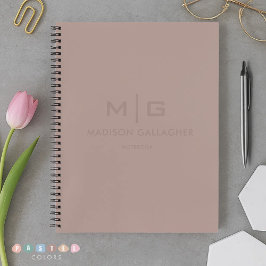 Solides Sanftes Licht Pastell Rotholz Rosa Braune  Notizbuch