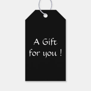 Solides Schwarz Ein Geschenk für Dich Geschenkanhänger