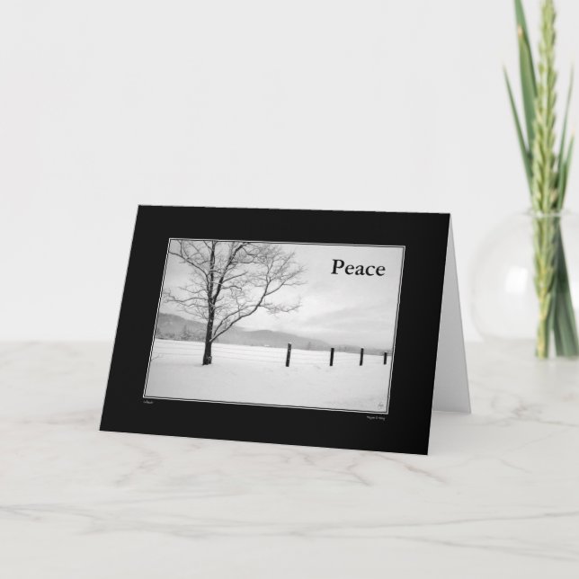 Solids Holiday Peace Card Karte (Vorderseite)