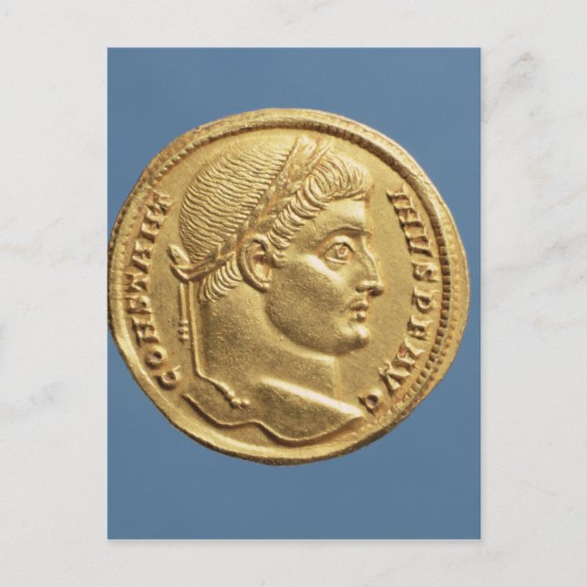 Solidus of Constantine I Postkarte (Vorderseite)