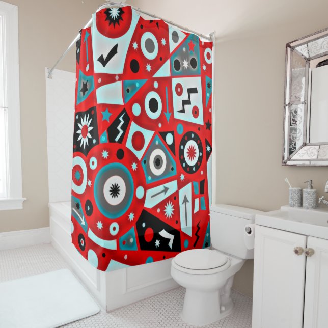 Solidus Red Galactic Duschvorhang (Beispiel)