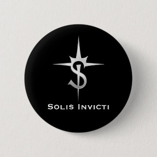 Solis Invicti Abzeichen (silbern, mit Text) Button