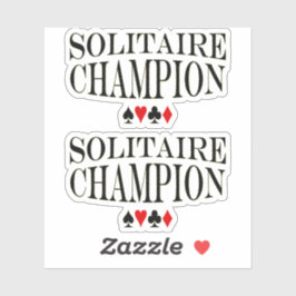 Solitaire Champion Vinyl Aufkleber