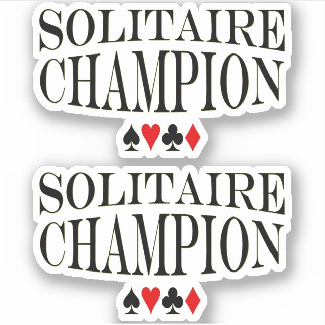 Solitaire Champion Vinyl Aufkleber (Vorderseite)