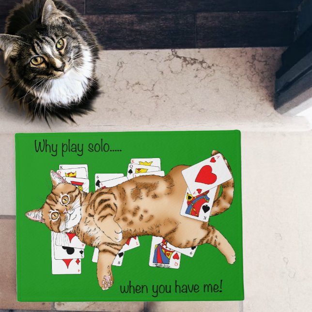 Solitaire Game Cards Cat Fußmatte (Von Creator hochgeladen)