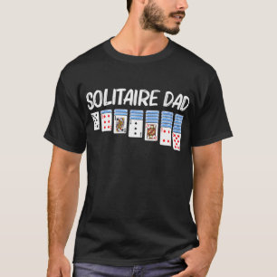Solitaire-Geschenk für Vater Pater Men Card Spiel T-Shirt