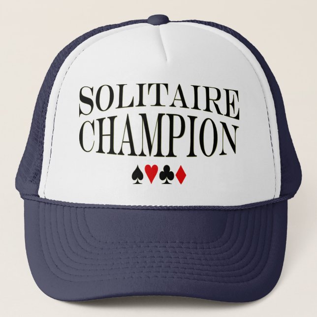 Solitaire-Meister Truckerkappe (Vorderseite)