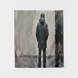 Solitaire Reflektion - Minimalistische Kunst Wandteppich