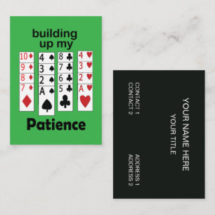 Solitaire-Spiel Aufbau Meines Geduld-Spiels Geschä Visitenkarte