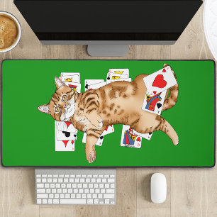 Solitaire-Spielkarten Katze Schreibtischunterlage