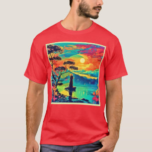 Solitärbild bei Sonnenuntergang T-Shirt