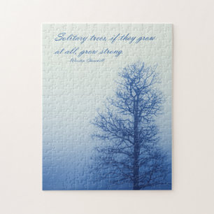 Solitäre Bäume wachsen stark - 11x14 - 252 Stk. Puzzle