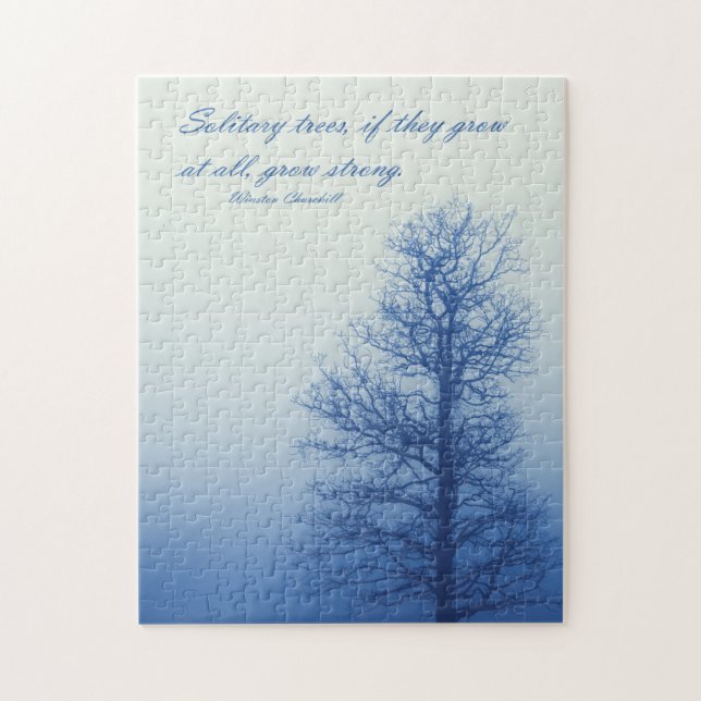 Solitäre Bäume wachsen stark - 11x14 - 252 Stk. Puzzle (Vertikal)
