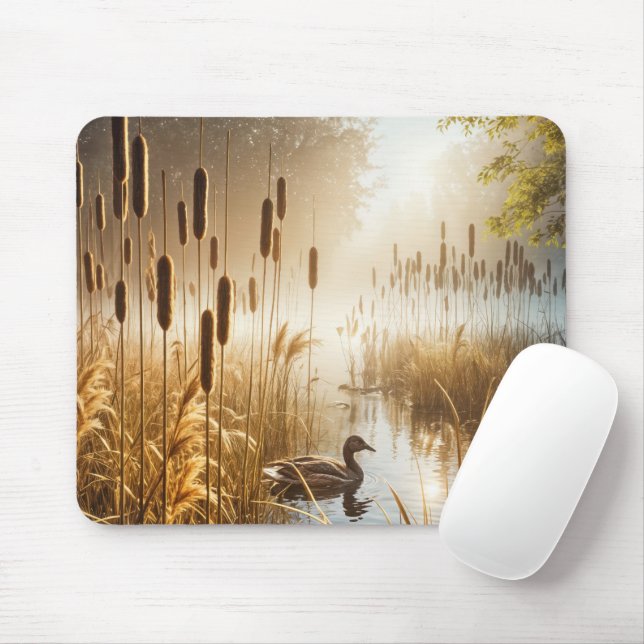 Solitarienente in Golden Morning Mist Mousepad (Mit Mouse)