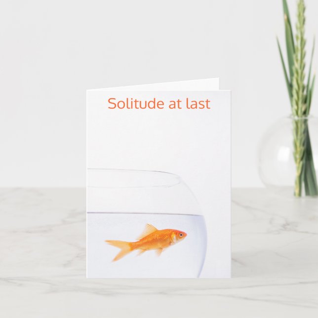Solitarier Goldfisch Karte (Vorderseite)