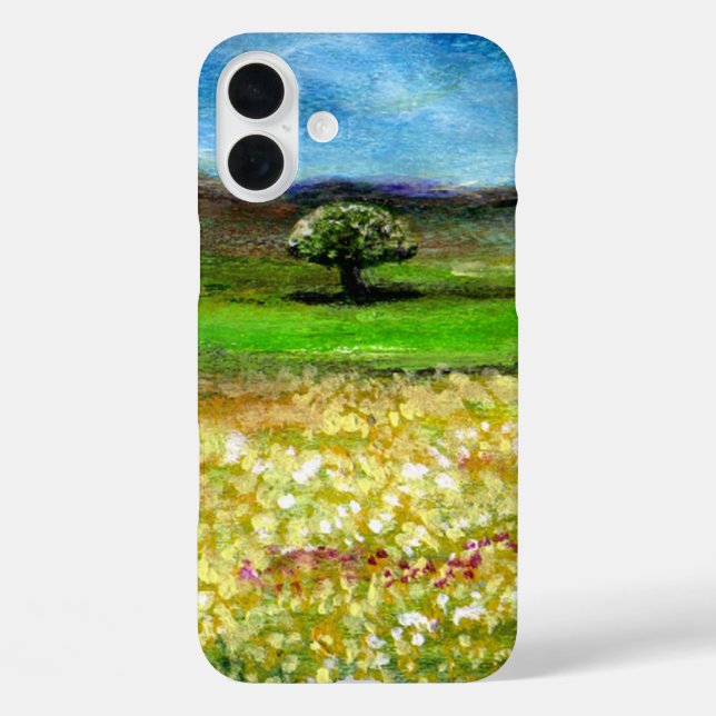 SOLITÄRISCHER BAUM IM BEREICH DER GELBEN BLUME, TU Case-Mate iPhone HÜLLE (Rückseite)