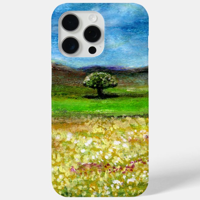 SOLITÄRISCHER BAUM IM BEREICH DER GELBEN BLUME, TU Case-Mate iPhone HÜLLE (Rückseite)