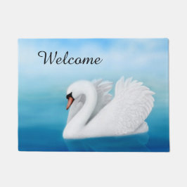 Solitary Mute Swan Doormat Fußmatte