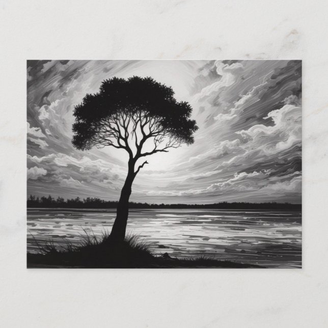 Solitary Sentinel Testament to Nature's Endurance Postkarte (Vorderseite)