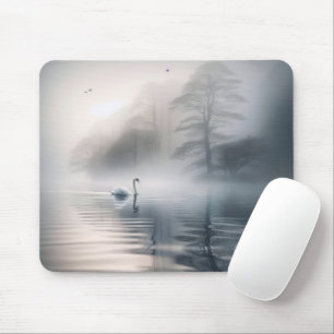 Solitary Swan Auf Misti Lake Mousepad