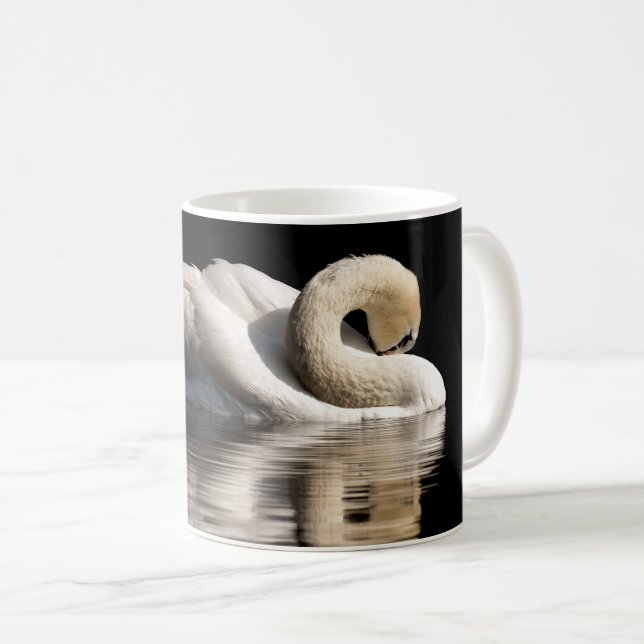 Solitary Swan Kaffeetasse (VorderseiteRechts)