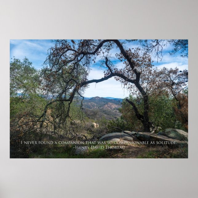 Solitude - Henry David Thoreau Poster (Vorne)
