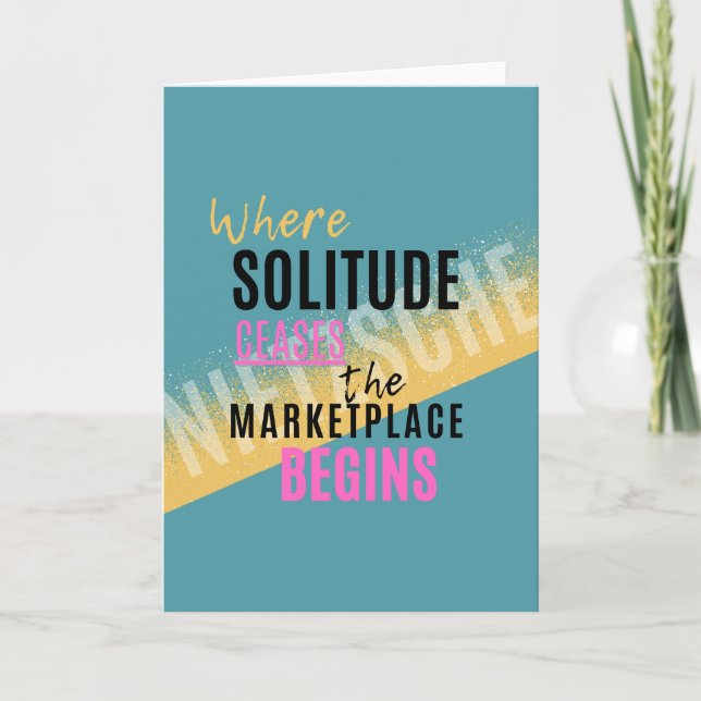 Solitude Introspection Introvertierte Nietzsche Zi Karte (Vorderseite)