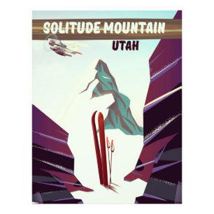 Solitude Mountain Utah Vintage-Reiseplakat. Fotodruck