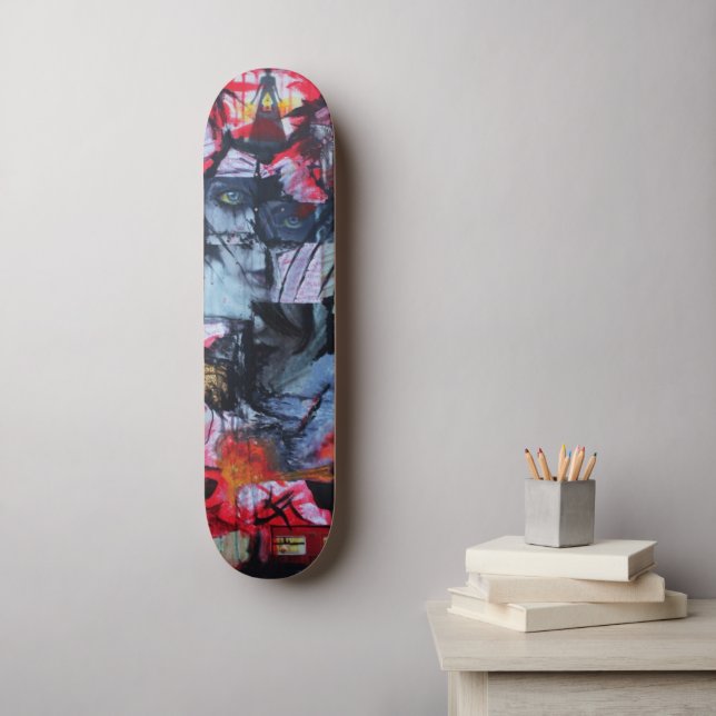 Solitude steht für Goth Liebe Mixed Media Einzigar Skateboard (Wandkunst)